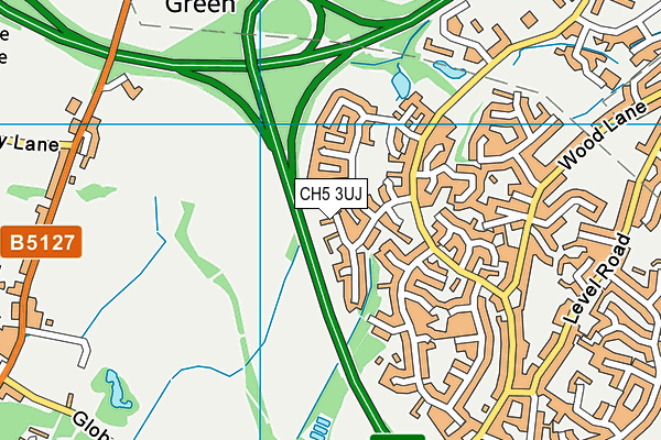 CH5 3UJ map - OS VectorMap District (Ordnance Survey) CH5 3UJ map - OS VectorMap District (Ordnance Survey)