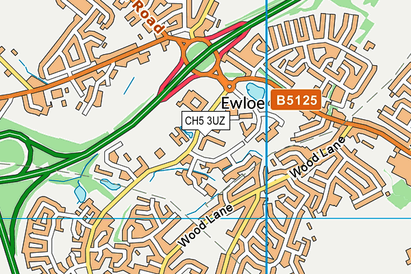 CH5 3UZ map - OS VectorMap District (Ordnance Survey) CH5 3UZ map - OS VectorMap District (Ordnance Survey)