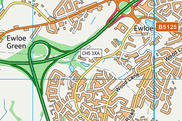 CH5 3XA map - OS VectorMap District (Ordnance Survey) CH5 3XA map - OS VectorMap District (Ordnance Survey)