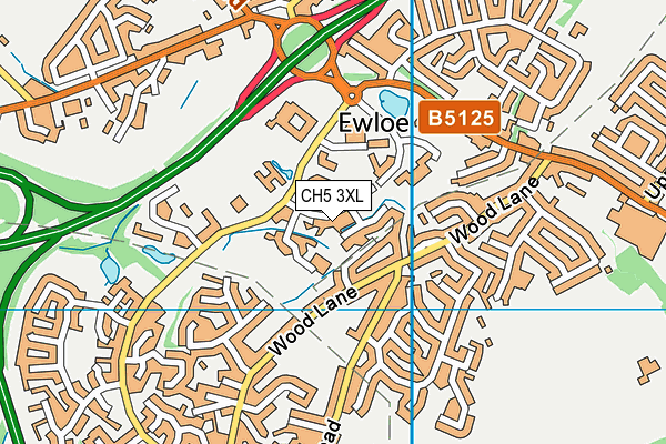 CH5 3XL map - OS VectorMap District (Ordnance Survey)