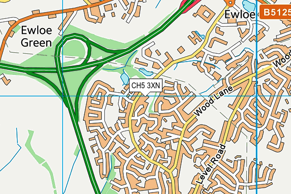 CH5 3XN map - OS VectorMap District (Ordnance Survey) CH5 3XN map - OS VectorMap District (Ordnance Survey)