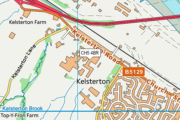 CH5 4BR map - OS VectorMap District (Ordnance Survey) CH5 4BR map - OS VectorMap District (Ordnance Survey)