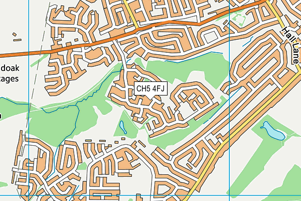 CH5 4FJ map - OS VectorMap District (Ordnance Survey) CH5 4FJ map - OS VectorMap District (Ordnance Survey)