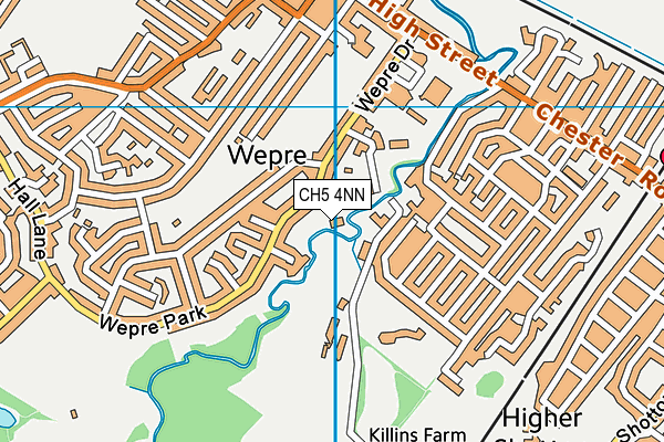 CH5 4NN map - OS VectorMap District (Ordnance Survey) CH5 4NN map - OS VectorMap District (Ordnance Survey)