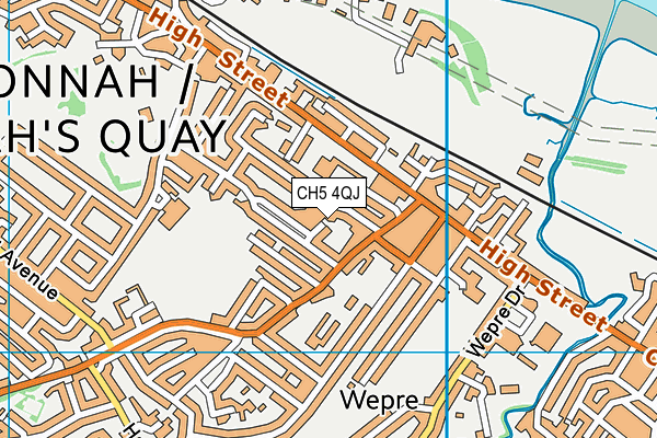 CH5 4QJ map - OS VectorMap District (Ordnance Survey) CH5 4QJ map - OS VectorMap District (Ordnance Survey)
