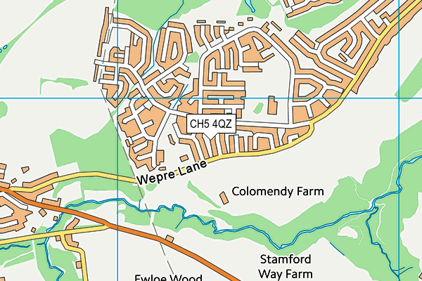 CH5 4QZ map - OS VectorMap District (Ordnance Survey) CH5 4QZ map - OS VectorMap District (Ordnance Survey)