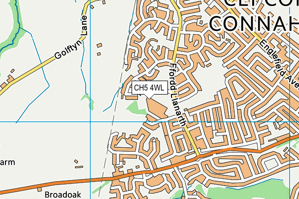 CH5 4WL map - OS VectorMap District (Ordnance Survey) CH5 4WL map - OS VectorMap District (Ordnance Survey)
