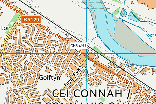 CH5 4YU map - OS VectorMap District (Ordnance Survey) CH5 4YU map - OS VectorMap District (Ordnance Survey)