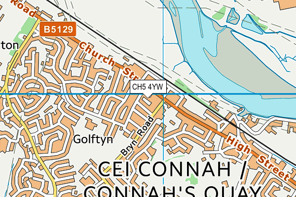 CH5 4YW map - OS VectorMap District (Ordnance Survey) CH5 4YW map - OS VectorMap District (Ordnance Survey)