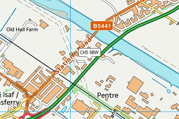CH5 9BW map - OS VectorMap District (Ordnance Survey) CH5 9BW map - OS VectorMap District (Ordnance Survey)