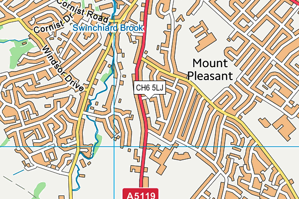CH6 5LJ map - OS VectorMap District (Ordnance Survey) CH6 5LJ map - OS VectorMap District (Ordnance Survey)