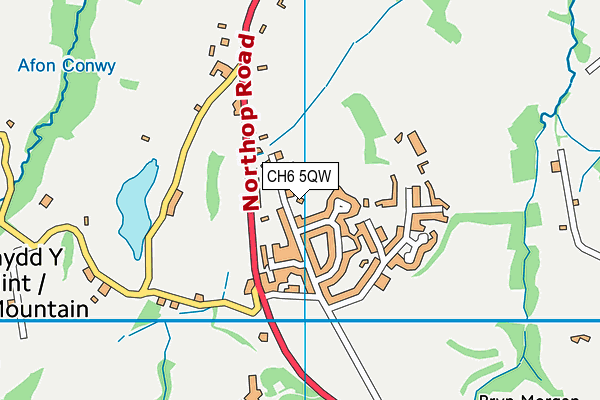 CH6 5QW map - OS VectorMap District (Ordnance Survey) CH6 5QW map - OS VectorMap District (Ordnance Survey)