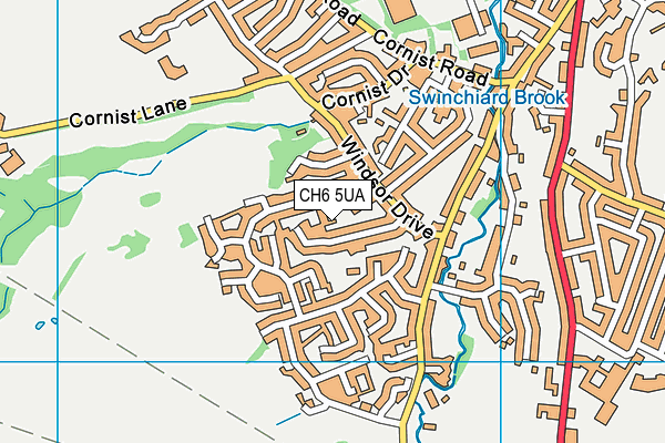 CH6 5UA map - OS VectorMap District (Ordnance Survey) CH6 5UA map - OS VectorMap District (Ordnance Survey)
