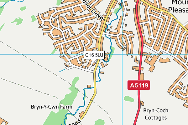 CH6 5UJ map - OS VectorMap District (Ordnance Survey) CH6 5UJ map - OS VectorMap District (Ordnance Survey)