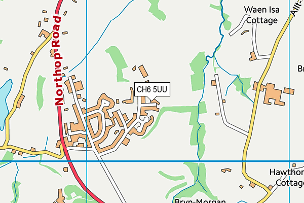 CH6 5UU map - OS VectorMap District (Ordnance Survey) CH6 5UU map - OS VectorMap District (Ordnance Survey)