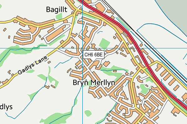 CH6 6BE map - OS VectorMap District (Ordnance Survey) CH6 6BE map - OS VectorMap District (Ordnance Survey)