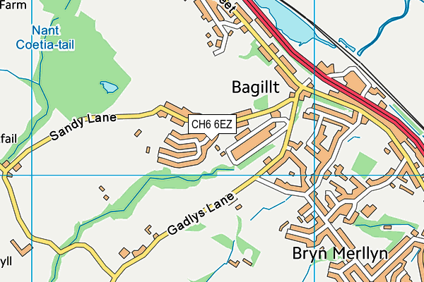 CH6 6EZ map - OS VectorMap District (Ordnance Survey)