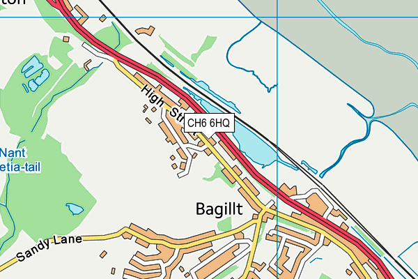 CH6 6HQ map - OS VectorMap District (Ordnance Survey) CH6 6HQ map - OS VectorMap District (Ordnance Survey)