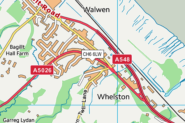 CH6 6LW map - OS VectorMap District (Ordnance Survey)