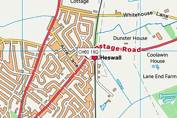 CH60 1XQ map - OS VectorMap District (Ordnance Survey) CH60 1XQ map - OS VectorMap District (Ordnance Survey)