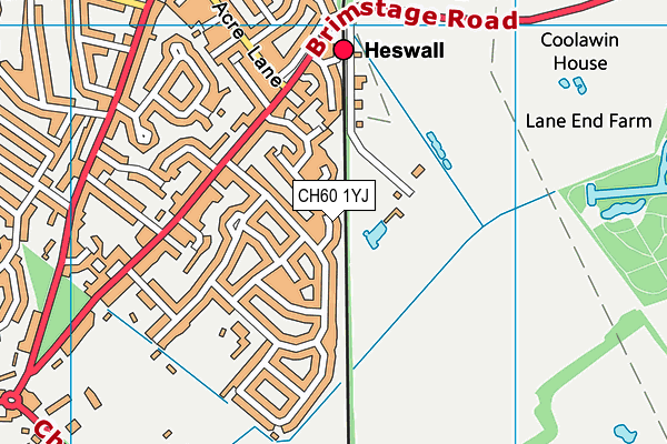 CH60 1YJ map - OS VectorMap District (Ordnance Survey) CH60 1YJ map - OS VectorMap District (Ordnance Survey)