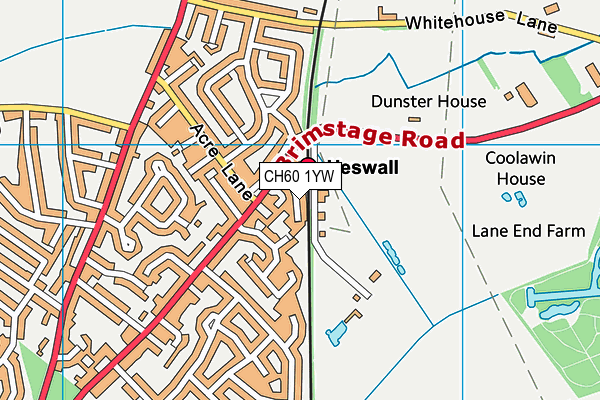 CH60 1YW map - OS VectorMap District (Ordnance Survey) CH60 1YW map - OS VectorMap District (Ordnance Survey)
