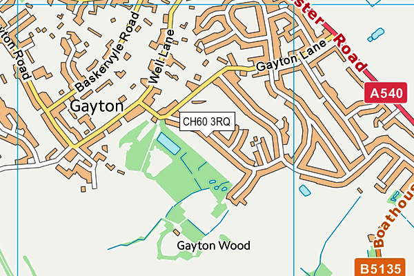 CH60 3RQ map - OS VectorMap District (Ordnance Survey) CH60 3RQ map - OS VectorMap District (Ordnance Survey)
