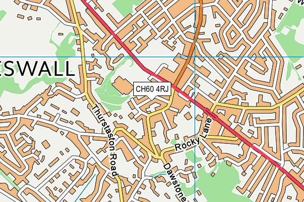 CH60 4RJ map - OS VectorMap District (Ordnance Survey) CH60 4RJ map - OS VectorMap District (Ordnance Survey)