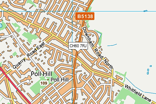 CH60 7RJ map - OS VectorMap District (Ordnance Survey)