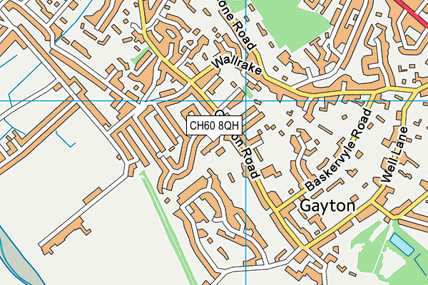 CH60 8QH map - OS VectorMap District (Ordnance Survey) CH60 8QH map - OS VectorMap District (Ordnance Survey)