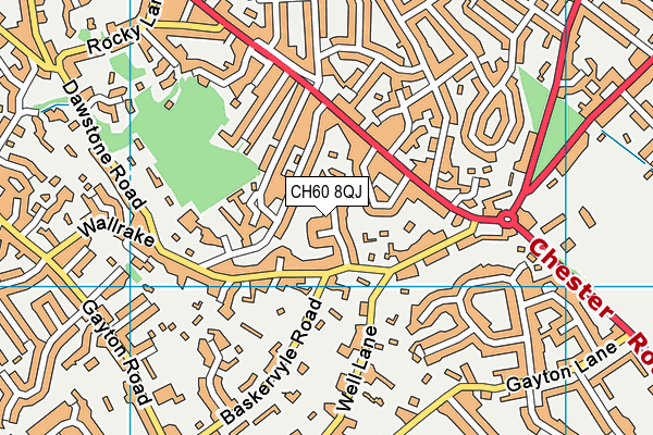 CH60 8QJ map - OS VectorMap District (Ordnance Survey) CH60 8QJ map - OS VectorMap District (Ordnance Survey)
