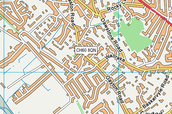 CH60 8QN map - OS VectorMap District (Ordnance Survey) CH60 8QN map - OS VectorMap District (Ordnance Survey)