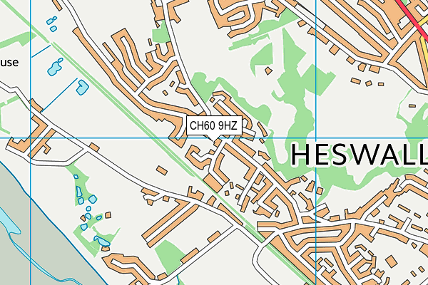 CH60 9HZ map - OS VectorMap District (Ordnance Survey) CH60 9HZ map - OS VectorMap District (Ordnance Survey)