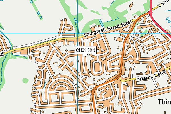 CH61 3XN map - OS VectorMap District (Ordnance Survey) CH61 3XN map - OS VectorMap District (Ordnance Survey)