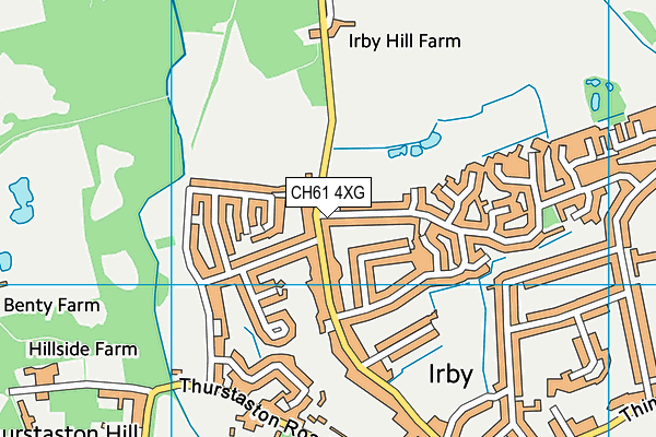 CH61 4XG map - OS VectorMap District (Ordnance Survey) CH61 4XG map - OS VectorMap District (Ordnance Survey)
