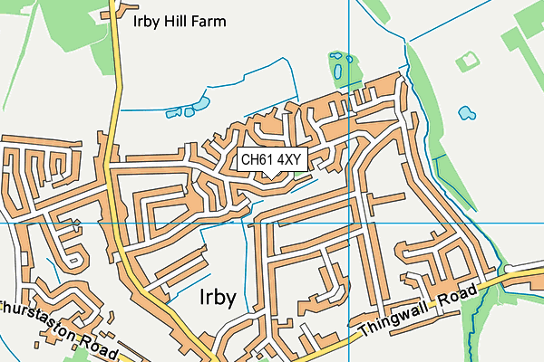 CH61 4XY map - OS VectorMap District (Ordnance Survey)