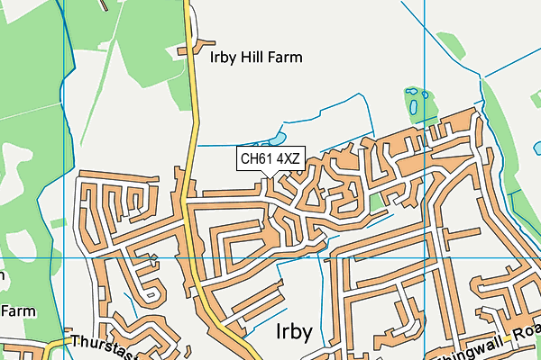 CH61 4XZ map - OS VectorMap District (Ordnance Survey) CH61 4XZ map - OS VectorMap District (Ordnance Survey)