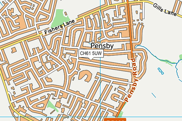 CH61 5UW map - OS VectorMap District (Ordnance Survey) CH61 5UW map - OS VectorMap District (Ordnance Survey)
