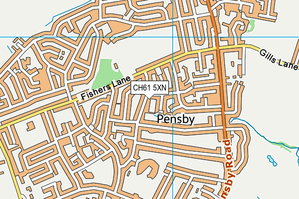 CH61 5XN map - OS VectorMap District (Ordnance Survey) CH61 5XN map - OS VectorMap District (Ordnance Survey)
