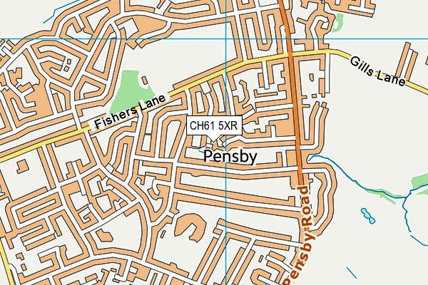 CH61 5XR map - OS VectorMap District (Ordnance Survey) CH61 5XR map - OS VectorMap District (Ordnance Survey)