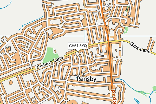 CH61 5YQ map - OS VectorMap District (Ordnance Survey) CH61 5YQ map - OS VectorMap District (Ordnance Survey)