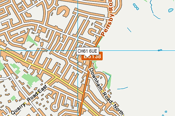 CH61 6UE map - OS VectorMap District (Ordnance Survey) CH61 6UE map - OS VectorMap District (Ordnance Survey)