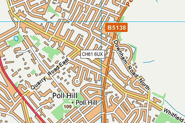 CH61 6UX map - OS VectorMap District (Ordnance Survey) CH61 6UX map - OS VectorMap District (Ordnance Survey)