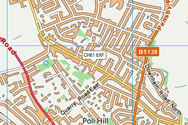 CH61 6XF map - OS VectorMap District (Ordnance Survey) CH61 6XF map - OS VectorMap District (Ordnance Survey)