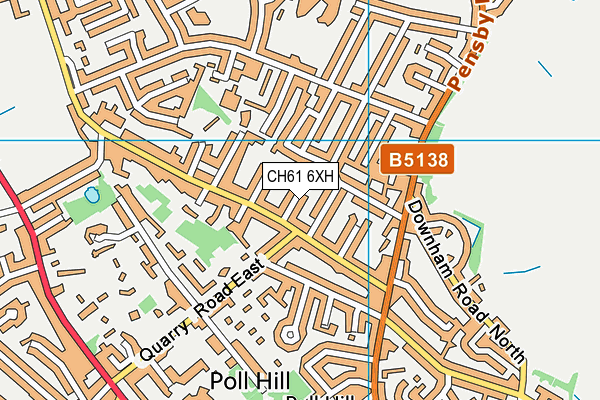 CH61 6XH map - OS VectorMap District (Ordnance Survey) CH61 6XH map - OS VectorMap District (Ordnance Survey)