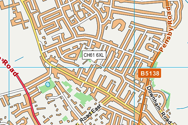 CH61 6XL map - OS VectorMap District (Ordnance Survey)