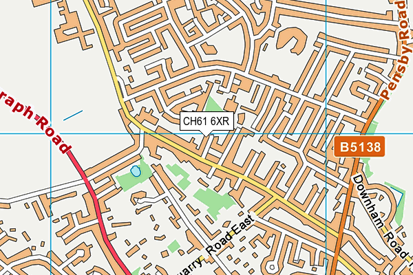 CH61 6XR map - OS VectorMap District (Ordnance Survey) CH61 6XR map - OS VectorMap District (Ordnance Survey)