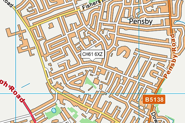 CH61 6XZ map - OS VectorMap District (Ordnance Survey) CH61 6XZ map - OS VectorMap District (Ordnance Survey)