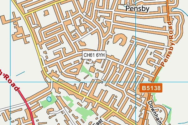 CH61 6YH map - OS VectorMap District (Ordnance Survey) CH61 6YH map - OS VectorMap District (Ordnance Survey)