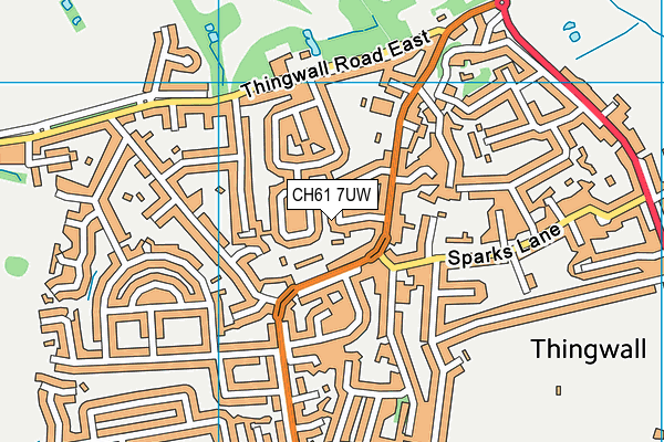 CH61 7UW map - OS VectorMap District (Ordnance Survey) CH61 7UW map - OS VectorMap District (Ordnance Survey)